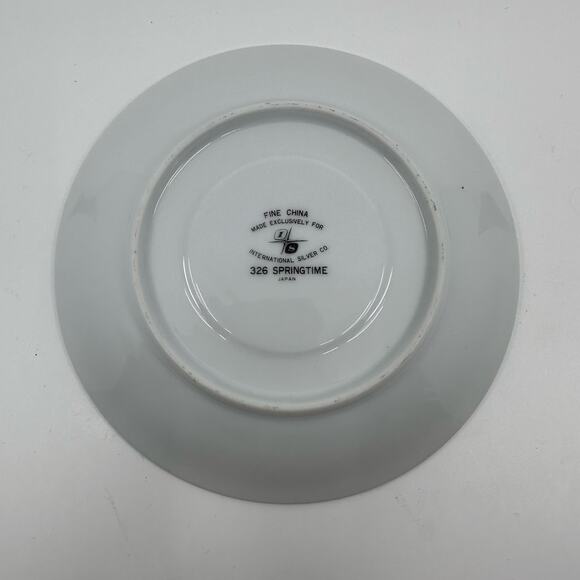 International Silver Co Fine China Cup & 3 Saucers 326 Springtime 4 Pc Serveware - Picture 7 of 11